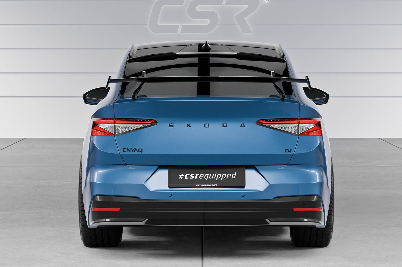 CSR Schwanenhals Heckflügel mit ABE für Skoda Enyaq iV Coupe SHF009