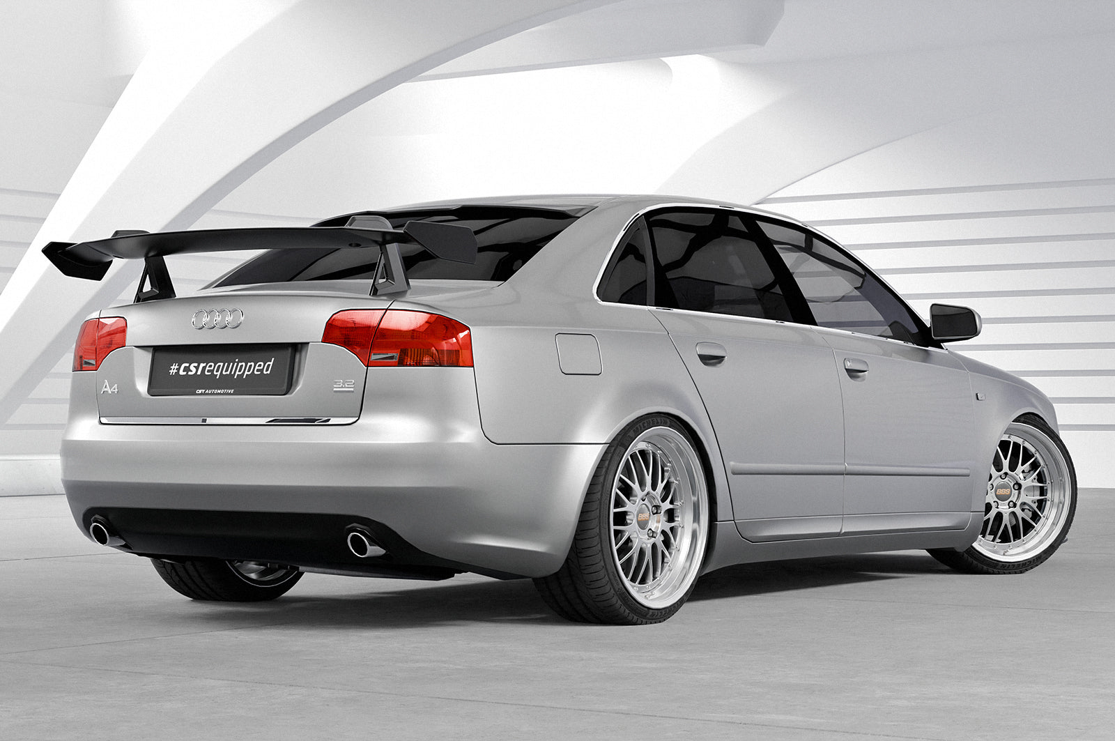 CSR Schwanenhals Heckflügel mit ABE für Audi A4 / S4 / RS4 B7 (Typ 8E) / Seat Exeo Limousine SHF010
