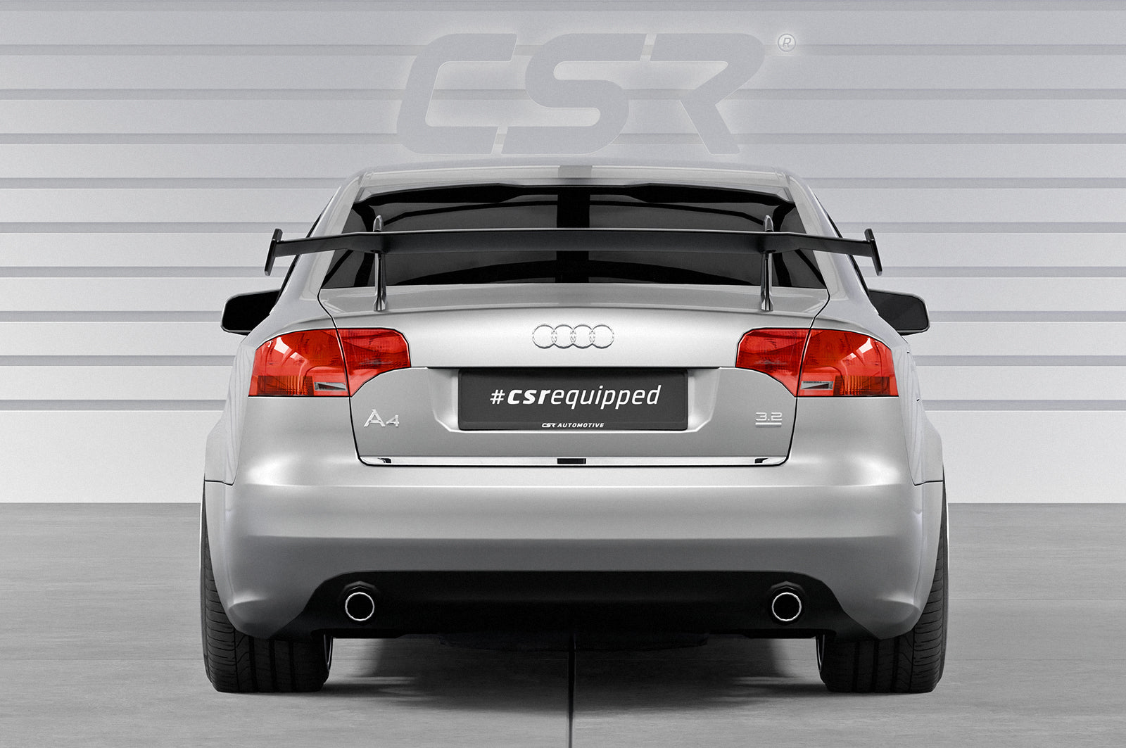 CSR Schwanenhals Heckflügel mit ABE für Audi A4 / S4 / RS4 B7 (Typ 8E) / Seat Exeo Limousine SHF010