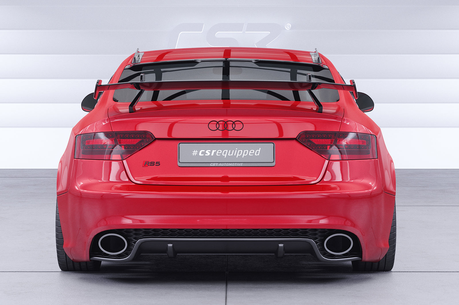 CSR Schwanenhals Heckflügel mit ABE für Audi A5 / S5 / RS5 (8T) Coupe SHF012-D01-F002-F-L Design 1