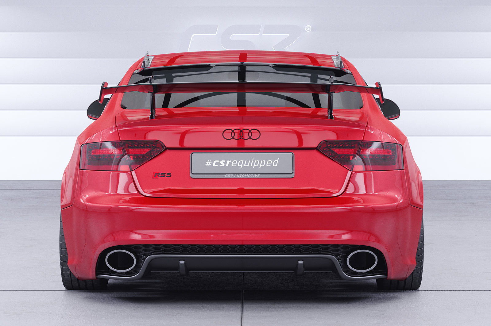 CSR Schwanenhals Heckflügel mit ABE für Audi A5 / S5 / RS5 (8T) Coupe SHF012-D02-F002-F-L Design 2