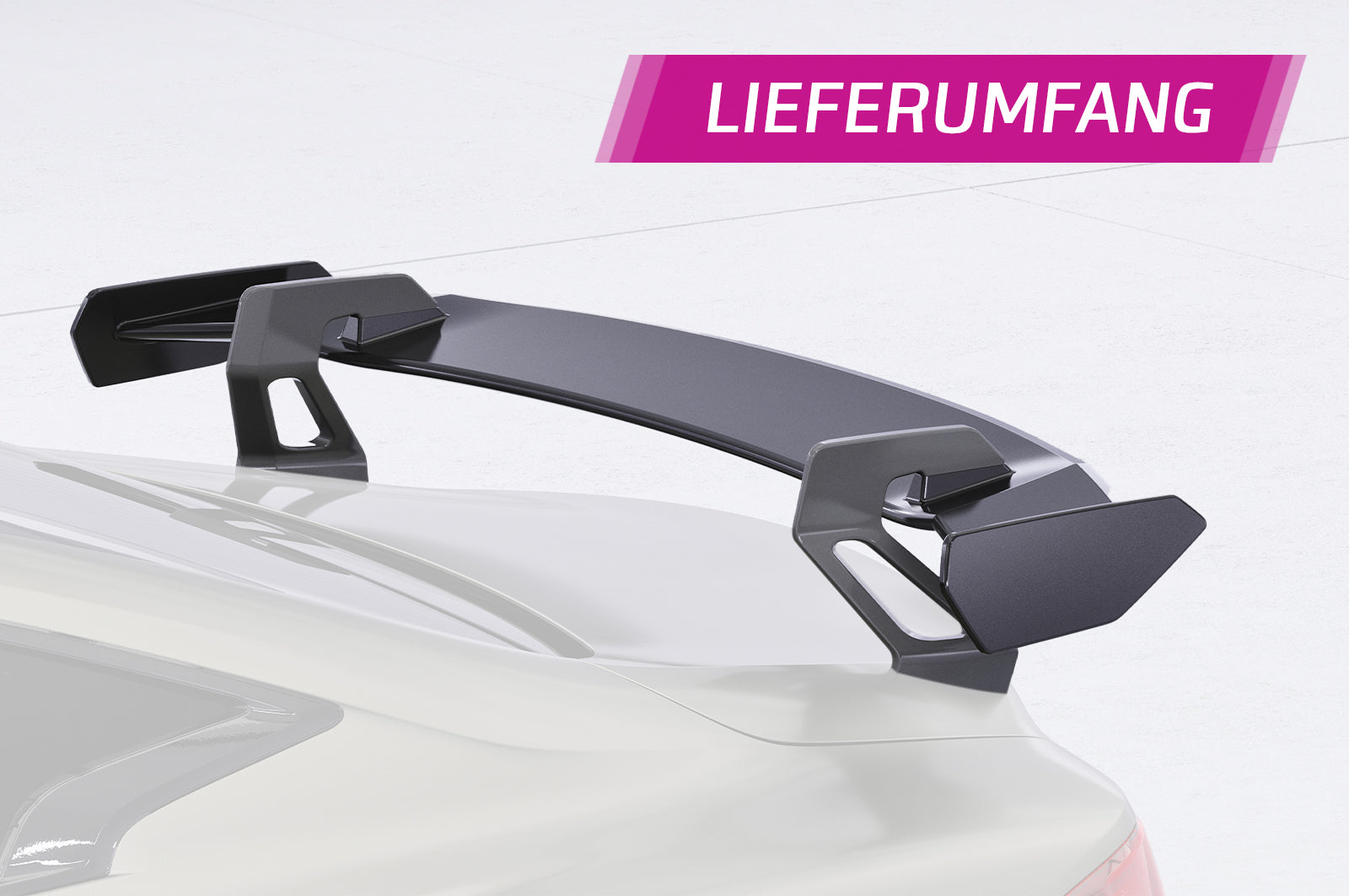 CSR Schwanenhals Heckflügel mit ABE für Infiniti Q60 / Q60S Coupe SHF014-D01-C Carbon Look Hochglanz (keine Lackierung erforderlich)
