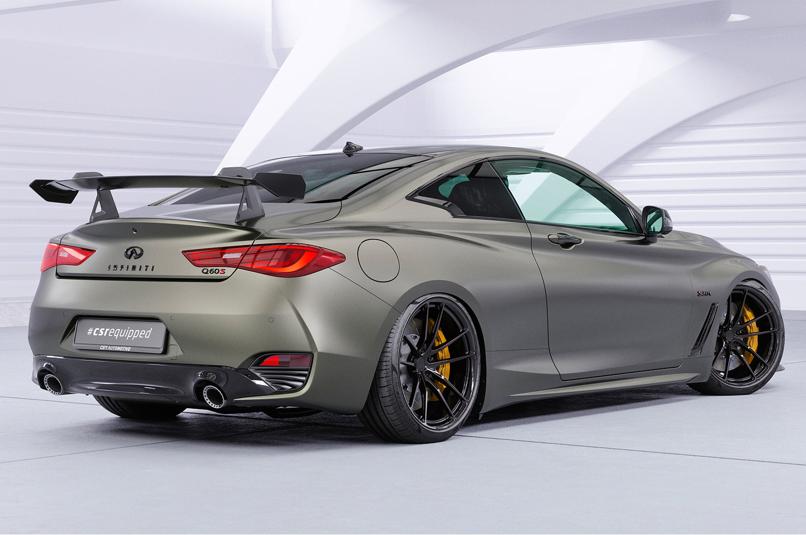 CSR Schwanenhals Heckflügel mit ABE für Infiniti Q60 / Q60S Coupe SHF014