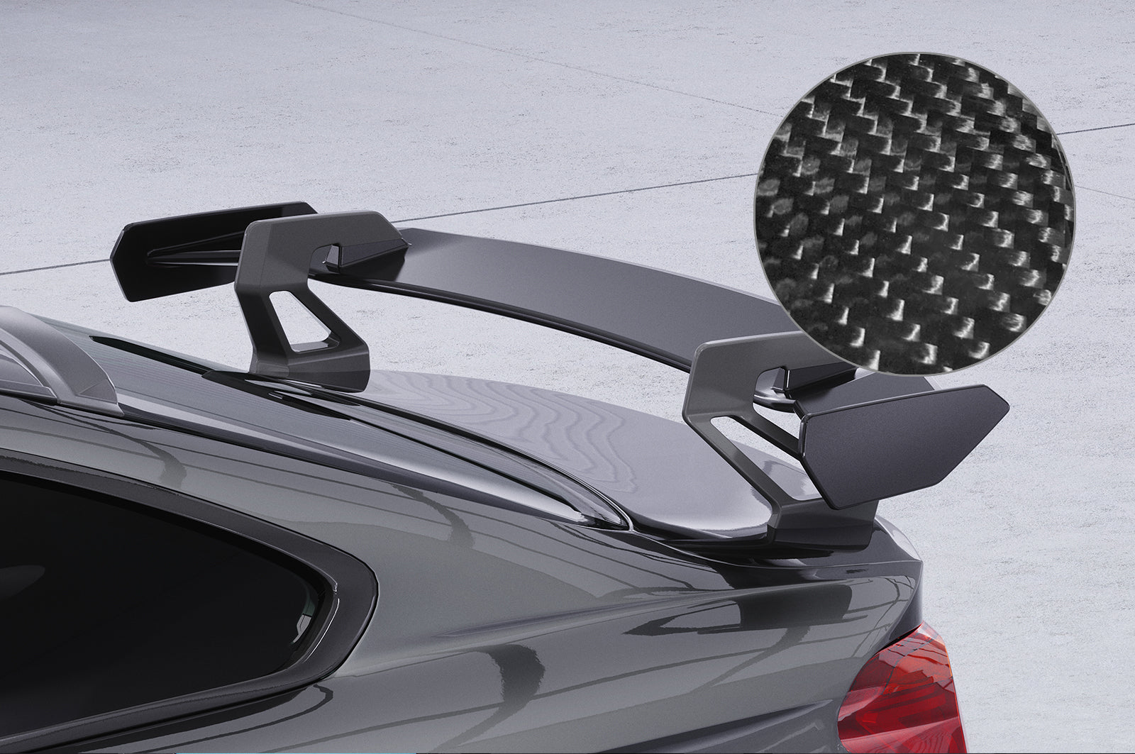 CSR Schwanenhals Heckflügel mit ABE für BMW 4er F32 Coupe SHF015-D01-C Carbon Look Hochglanz (keine Lackierung erforderlich)