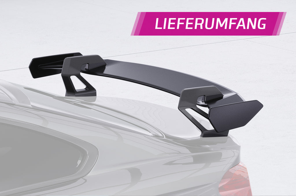 CSR Schwanenhals Heckflügel mit ABE für BMW 4er F32 Coupe SHF015-D01-C Carbon Look Hochglanz (keine Lackierung erforderlich)