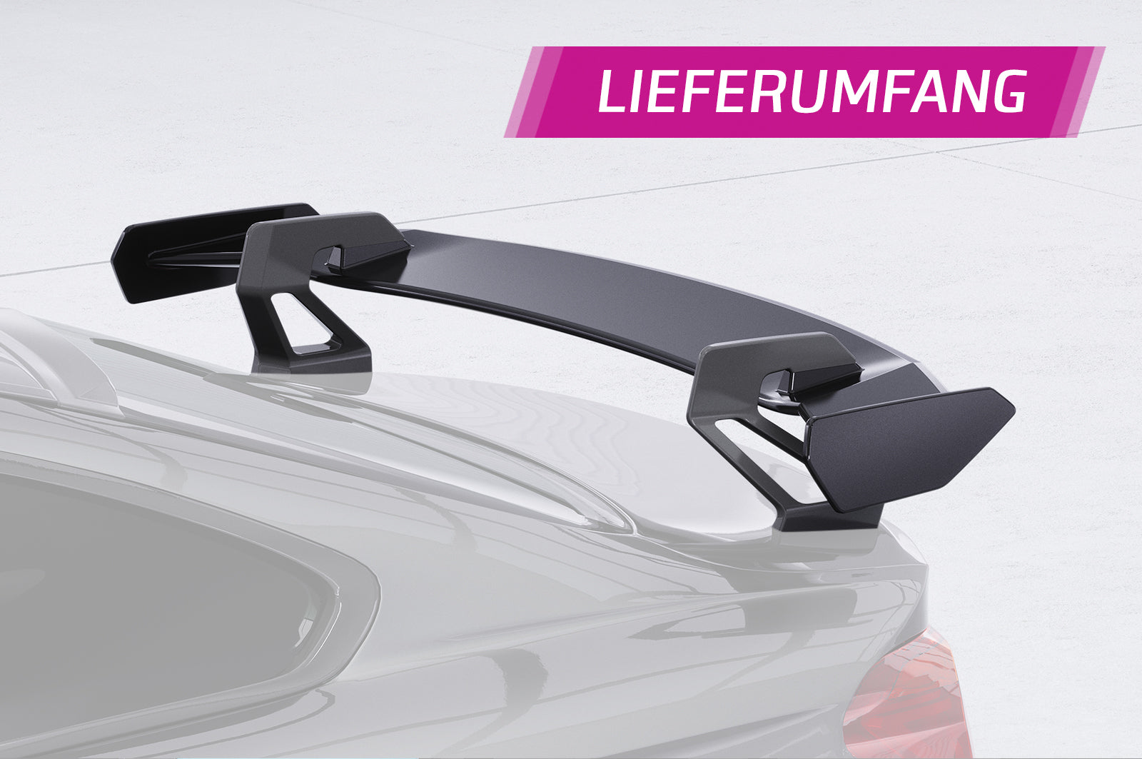 CSR Schwanenhals Heckflügel mit ABE für BMW 4er F32 Coupe SHF015-D01-C Carbon Look Hochglanz (keine Lackierung erforderlich)