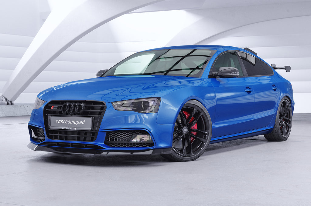 CSR Schwanenhals Heckflügel mit ABE für Audi A5 / S5 / RS5 (8T) Sportback SHF016-D01-C Carbon Look Hochglanz (keine Lackierung erforderlich)
