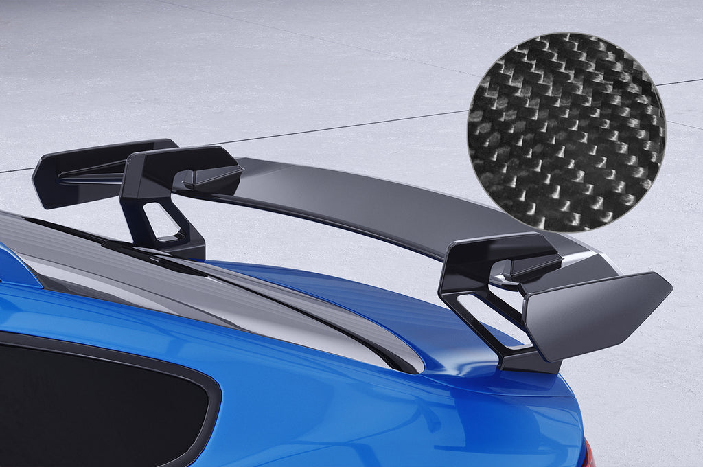 CSR Schwanenhals Heckflügel mit ABE für Audi A5 / S5 / RS5 (8T) Sportback SHF016-D01-C Carbon Look Hochglanz (keine Lackierung erforderlich)