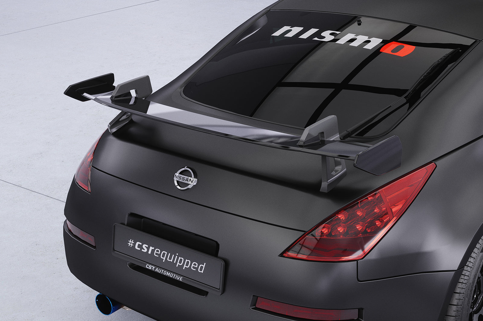 CSR Schwanenhals Heckflügel mit ABE für Nissan 350Z (Z33) Coupe SHF018-D01-F002-F-L Design 1