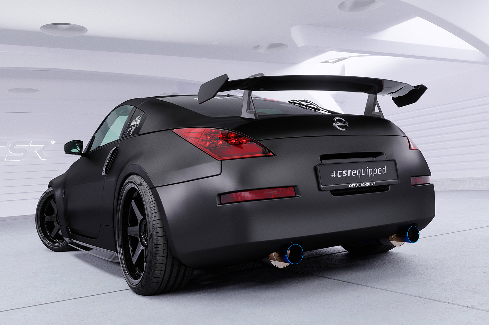 CSR Schwanenhals Heckflügel mit ABE für Nissan 350Z (Z33) Coupe SHF018