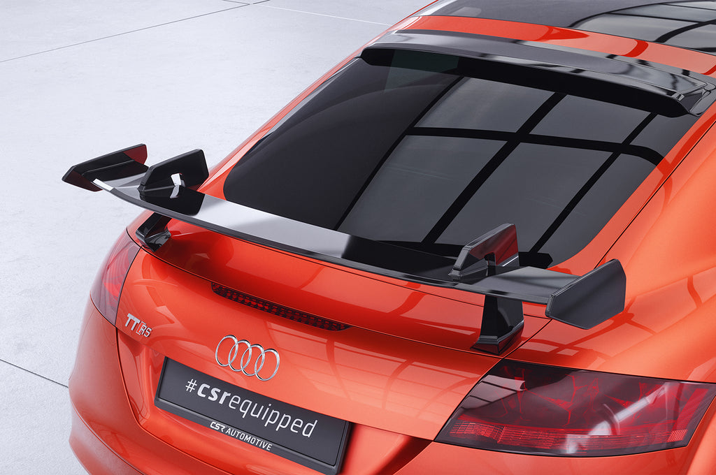CSR Schwanenhals Heckflügel mit ABE für Audi TT RS 8J Coupe (nur RS) SHF020-D01-C Carbon Look Hochglanz (keine Lackierung erforderlich)