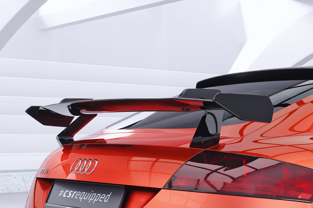 CSR Schwanenhals Heckflügel mit ABE für Audi TT RS 8J Coupe (nur RS) SHF020-D01-C Carbon Look Hochglanz (keine Lackierung erforderlich)