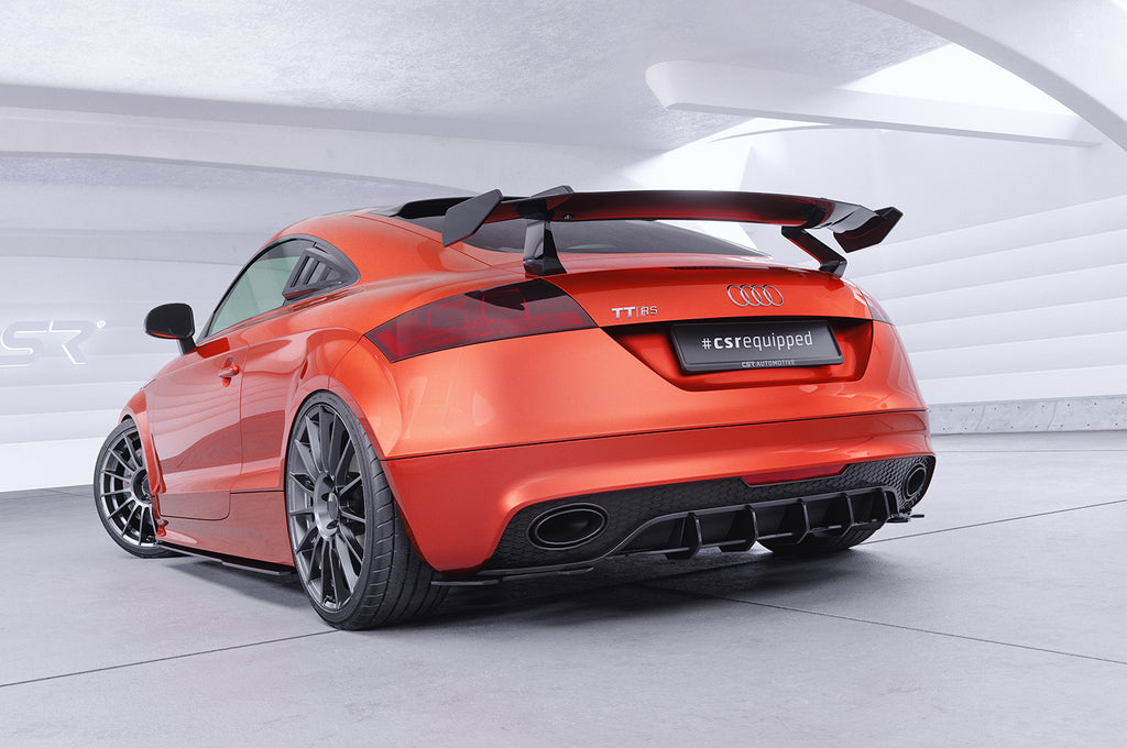 CSR Schwanenhals Heckflügel mit ABE für Audi TT RS 8J Coupe (nur RS) SHF020-D01-C Carbon Look Hochglanz (keine Lackierung erforderlich)