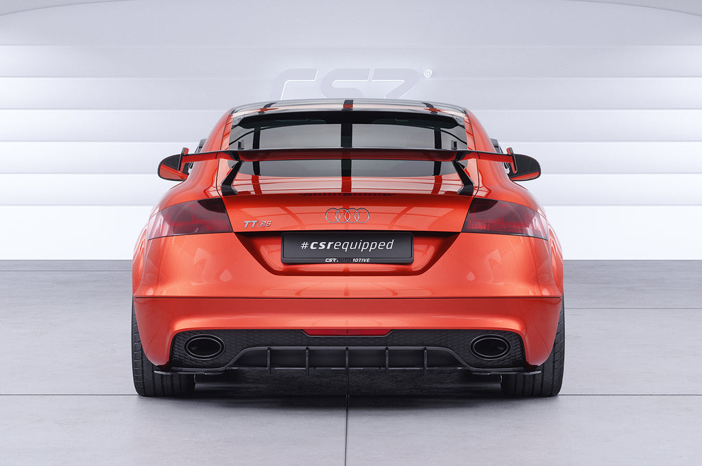 CSR Schwanenhals Heckflügel mit ABE für Audi TT RS 8J Coupe (nur RS) SHF020-D01-C Carbon Look Hochglanz (keine Lackierung erforderlich)