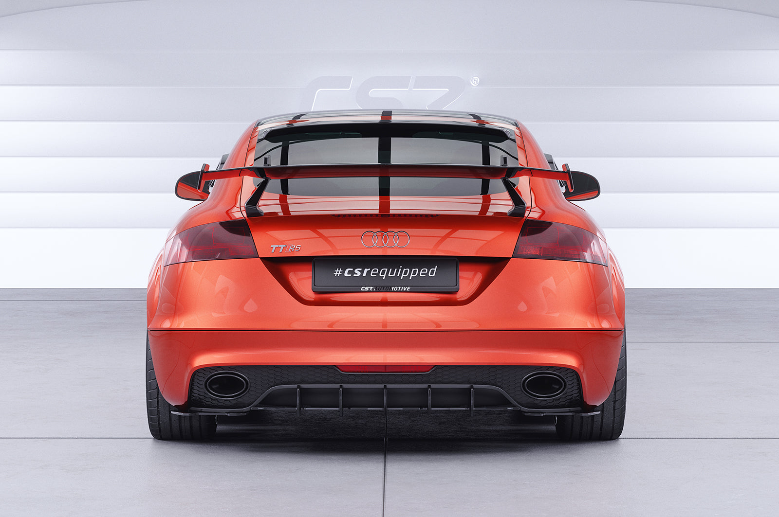 CSR Schwanenhals Heckflügel mit ABE für Audi TT RS 8J Coupe (nur RS) SHF020-D01-C Carbon Look Hochglanz (keine Lackierung erforderlich)