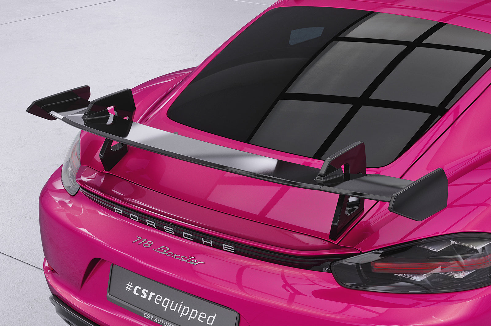 CSR Schwanenhals Heckflügel mit ABE für Porsche 718 Cayman (Typ 982) SHF021