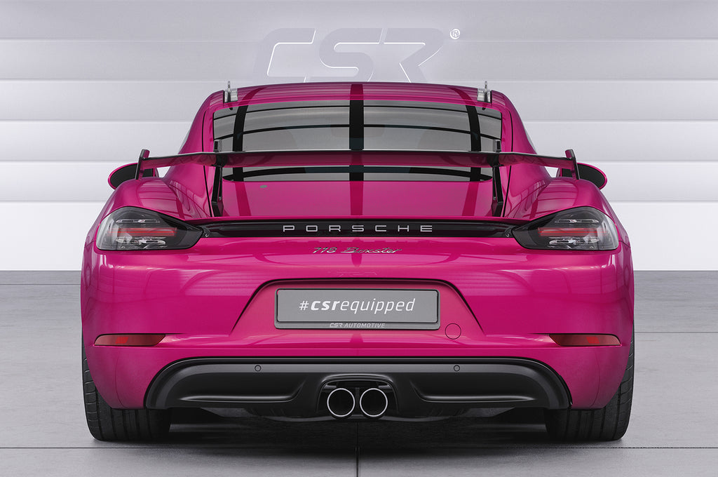 CSR Schwanenhals Heckflügel mit ABE für Porsche 718 Cayman (Typ 982) SHF021-D01-F002-F-L Design 1