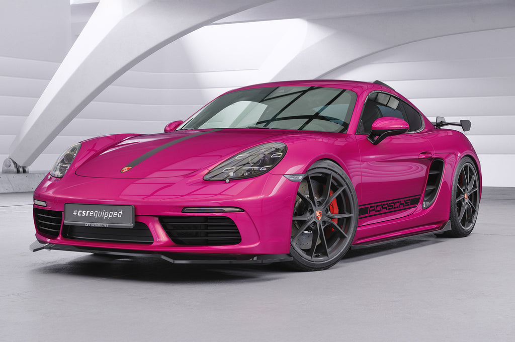 CSR Schwanenhals Heckflügel mit ABE für Porsche 718 Cayman (Typ 982) SHF021-D01-F002-F-L Design 1