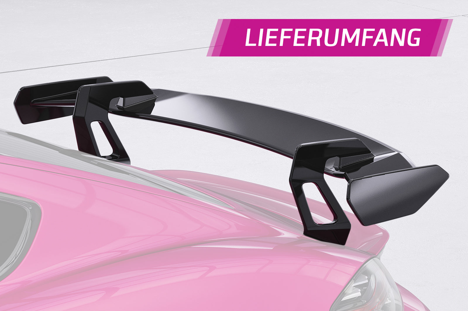 CSR Schwanenhals Heckflügel mit ABE für Porsche 718 Cayman (Typ 982) SHF021-D01-F002-F-L Design 1