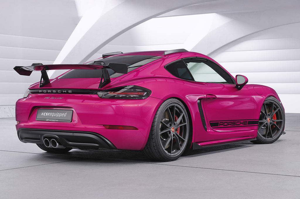 CSR Schwanenhals Heckflügel mit ABE für Porsche 718 Cayman (Typ 982) SHF021-D02-F002-F-L Design 2