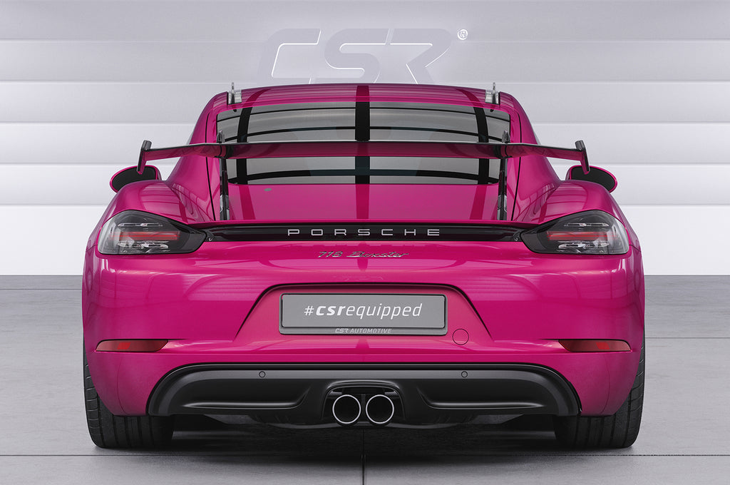 CSR Schwanenhals Heckflügel mit ABE für Porsche 718 Cayman (Typ 982) SHF021-D02-F002-F-L Design 2