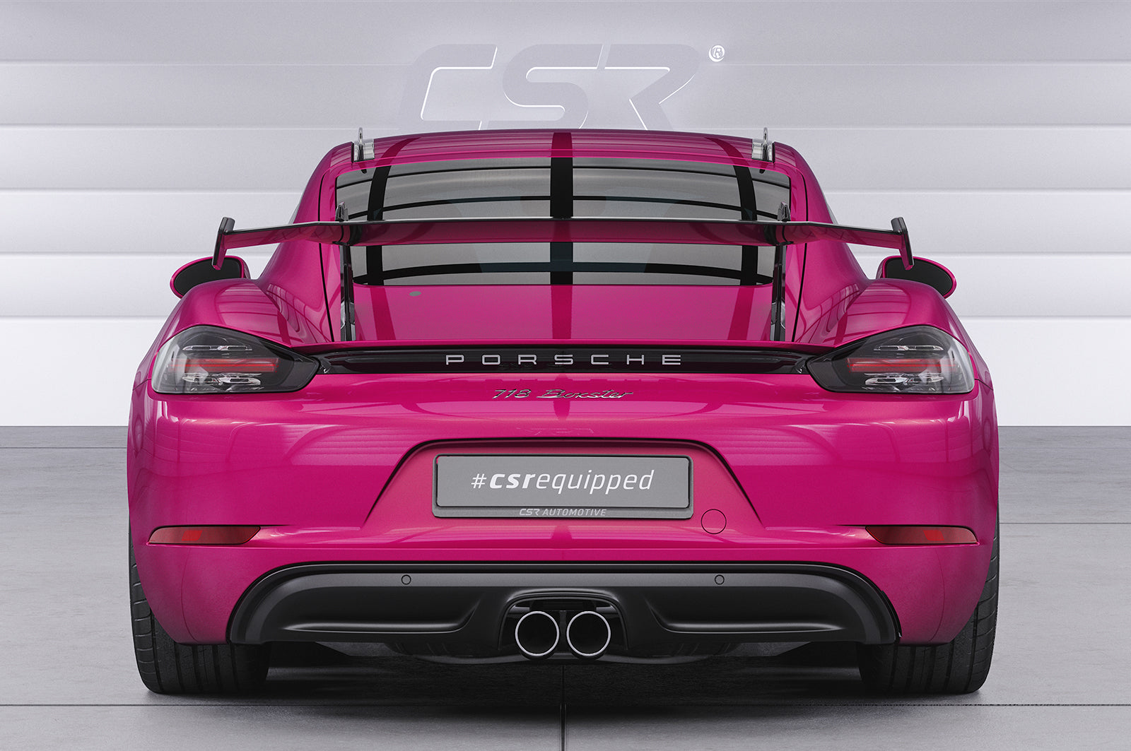 CSR Schwanenhals Heckflügel mit ABE für Porsche 718 Cayman (Typ 982) SHF021-D02-F002-F-L Design 2