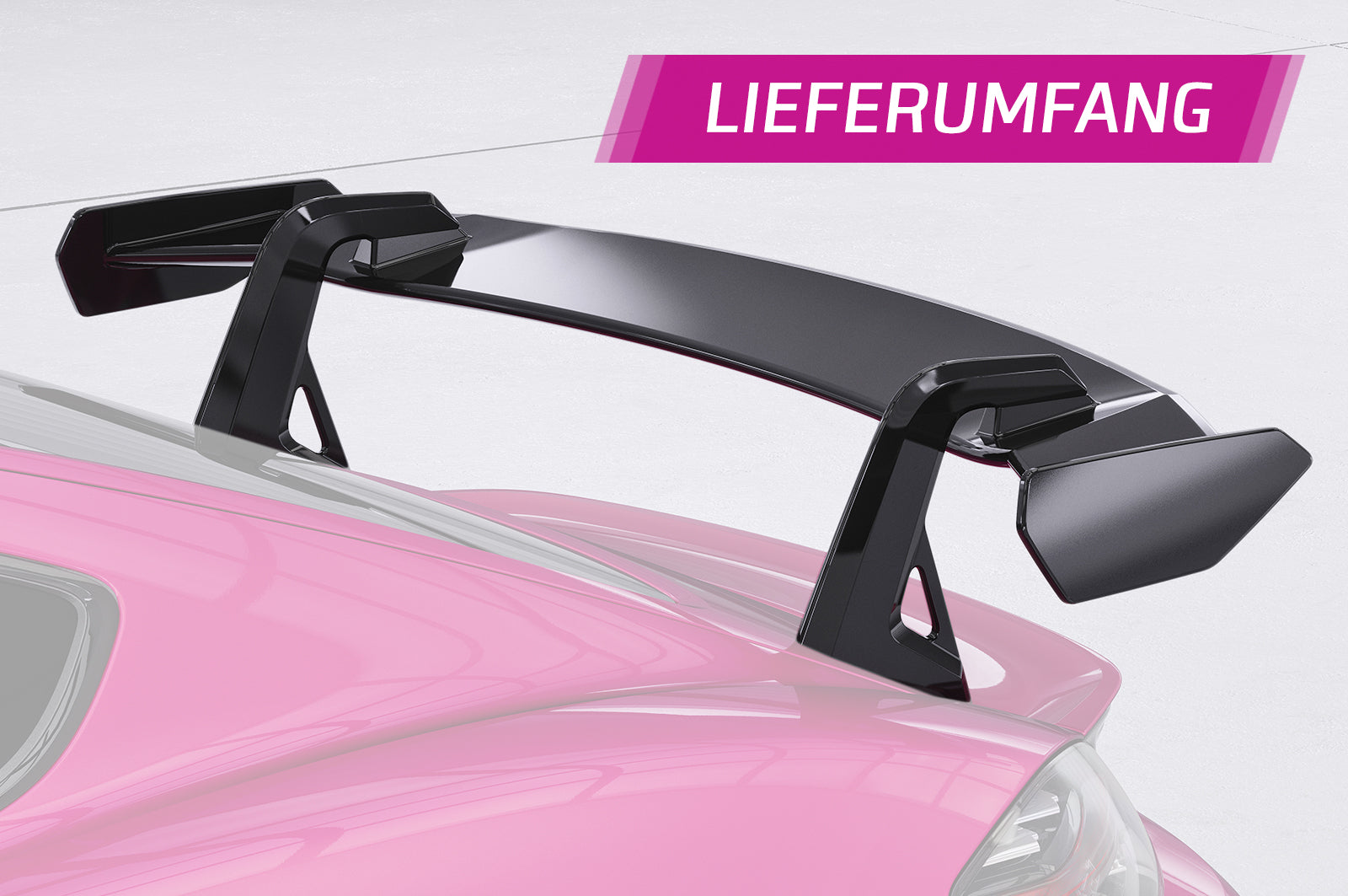 CSR Schwanenhals Heckflügel mit ABE für Porsche 718 Cayman (Typ 982) SHF021-D02-F002-F-L Design 2