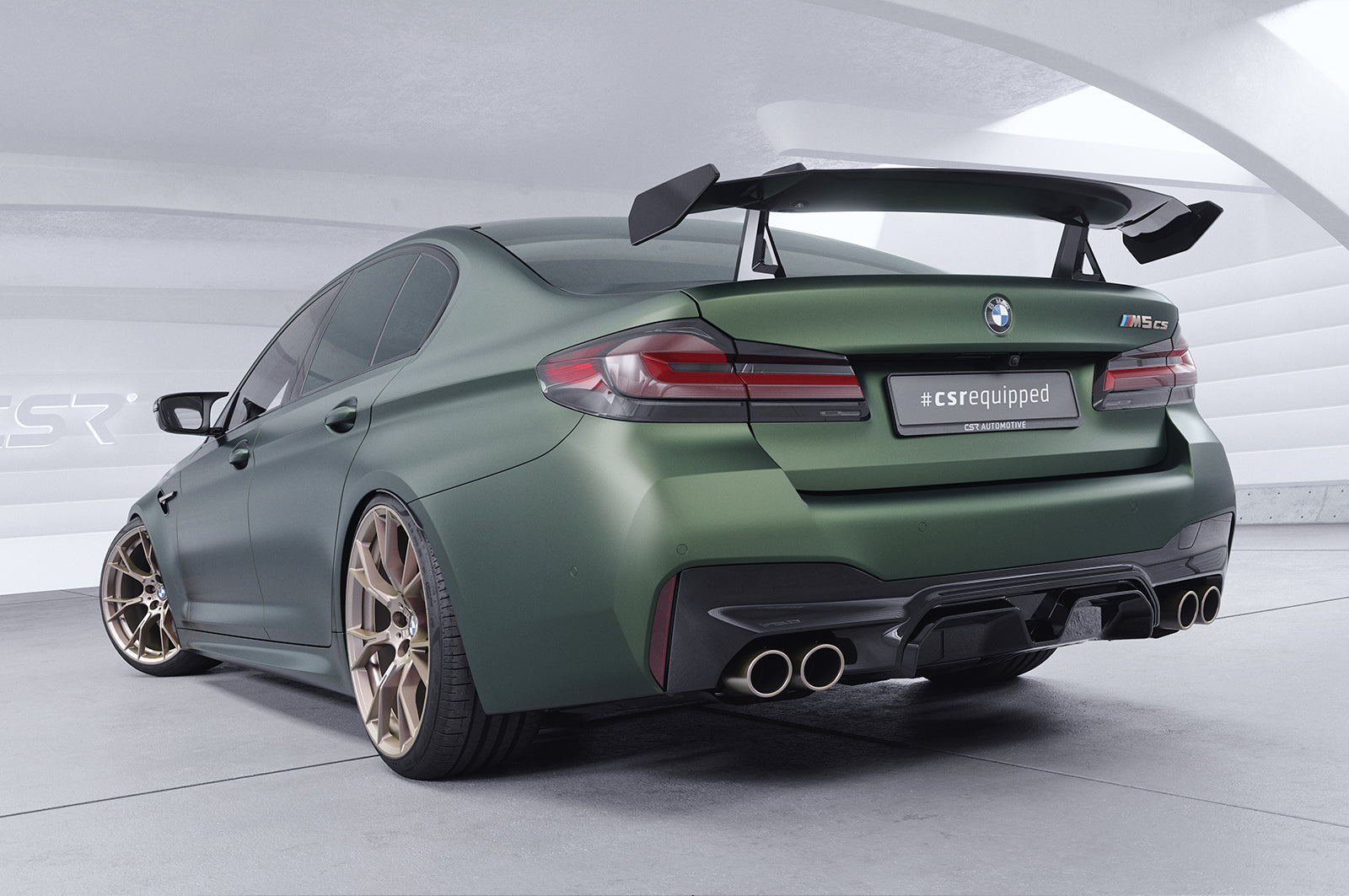 CSR Schwanenhals Heckflügel mit ABE für BMW 5er G30 / M5 F90 Limousine SHF023-D02-F002-F-L Design 2