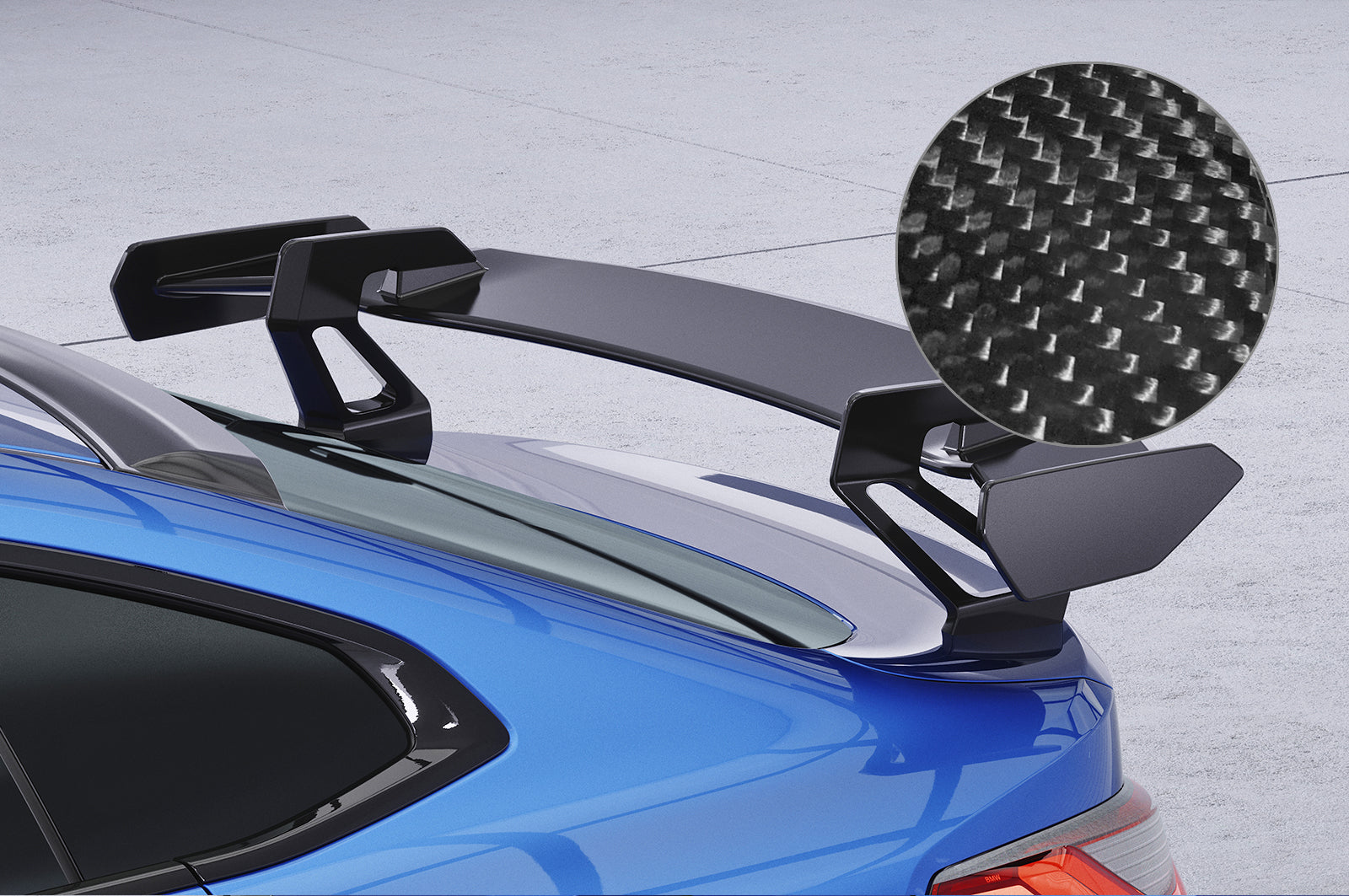 CSR Schwanenhals Heckflügel mit ABE für BMW 4er / i4 G26 Gran Coupe SHF025-D01-F002-F-L Design 1