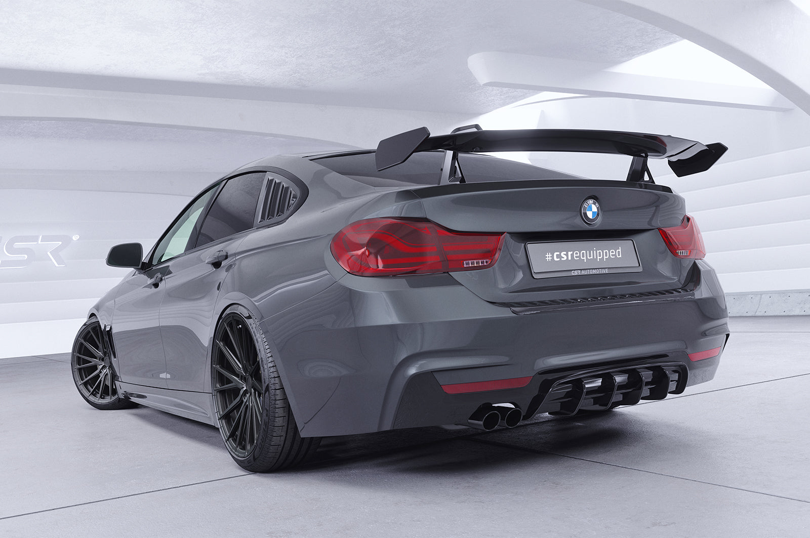 CSR Schwanenhals Heckflügel mit ABE für BMW 4er F36 Gran Coupe SHF027