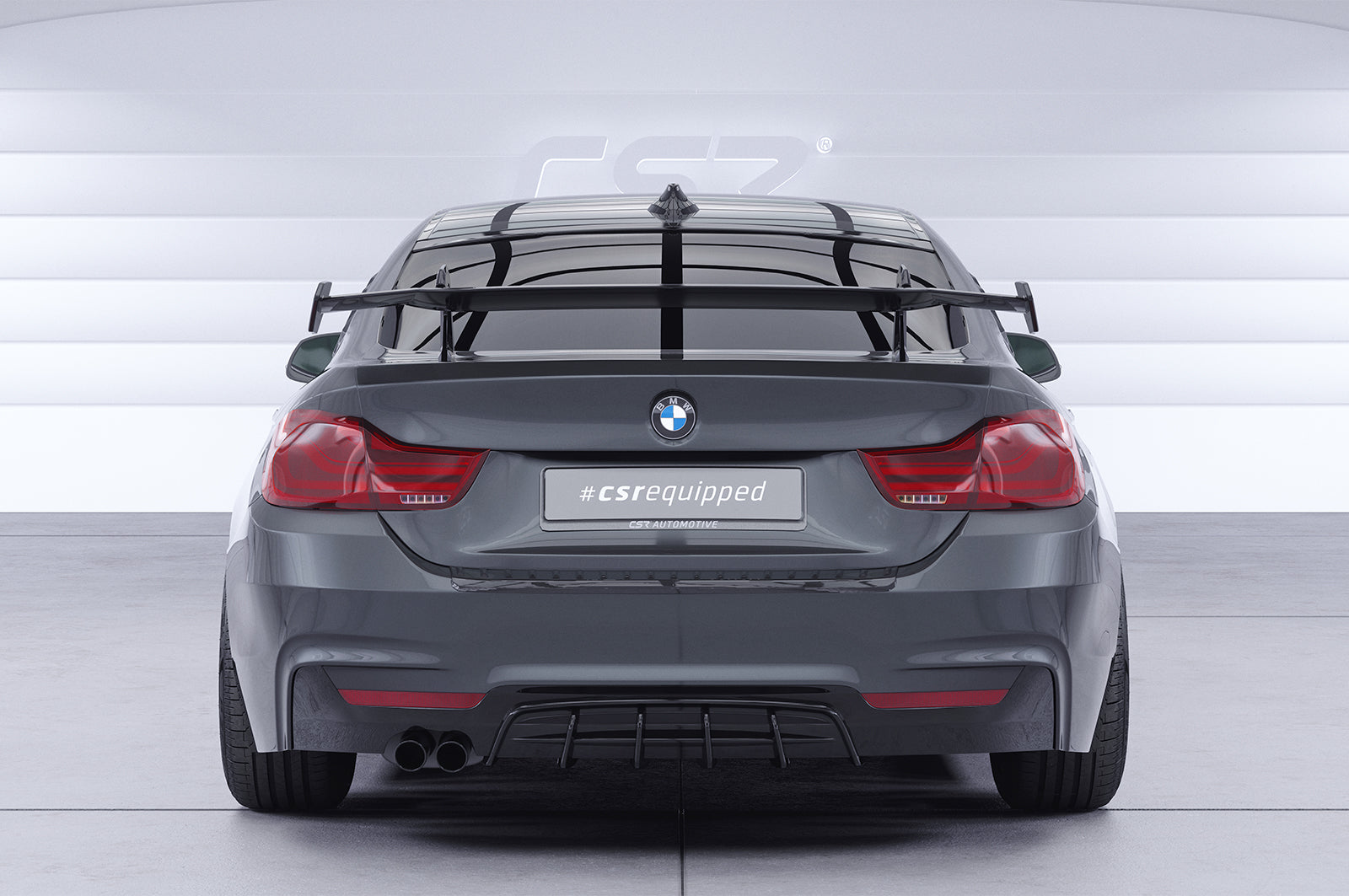 CSR Schwanenhals Heckflügel mit ABE für BMW 4er F36 Gran Coupe SHF027-D02-F002-F-L Design 2