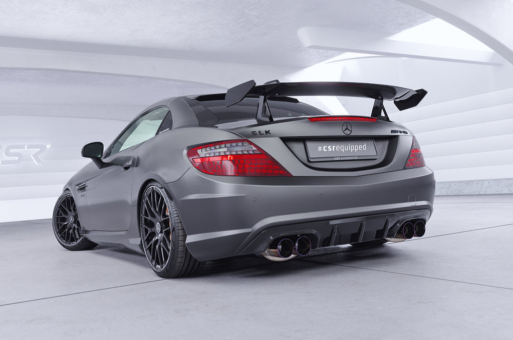 CSR Schwanenhals Heckflügel mit ABE für Mercedes-Benz SLK / SLC R172 SHF028-D02-F003-F-L Design 2