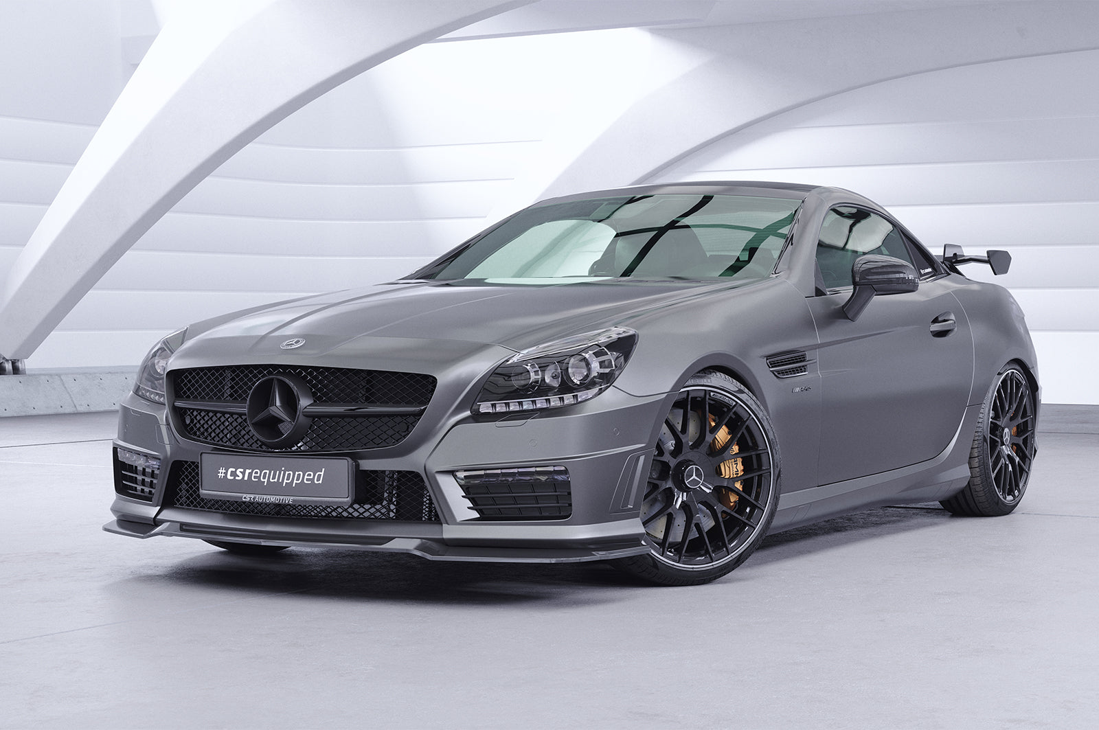 CSR Schwanenhals Heckflügel mit ABE für Mercedes-Benz SLK / SLC R172 SHF028-D02-F003-F-L Design 2