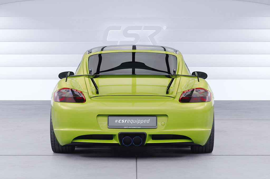 CSR Schwanenhals Heckflügel mit ABE für Porsche Cayman 987c SHF029-D01-F002-F-L Design 1