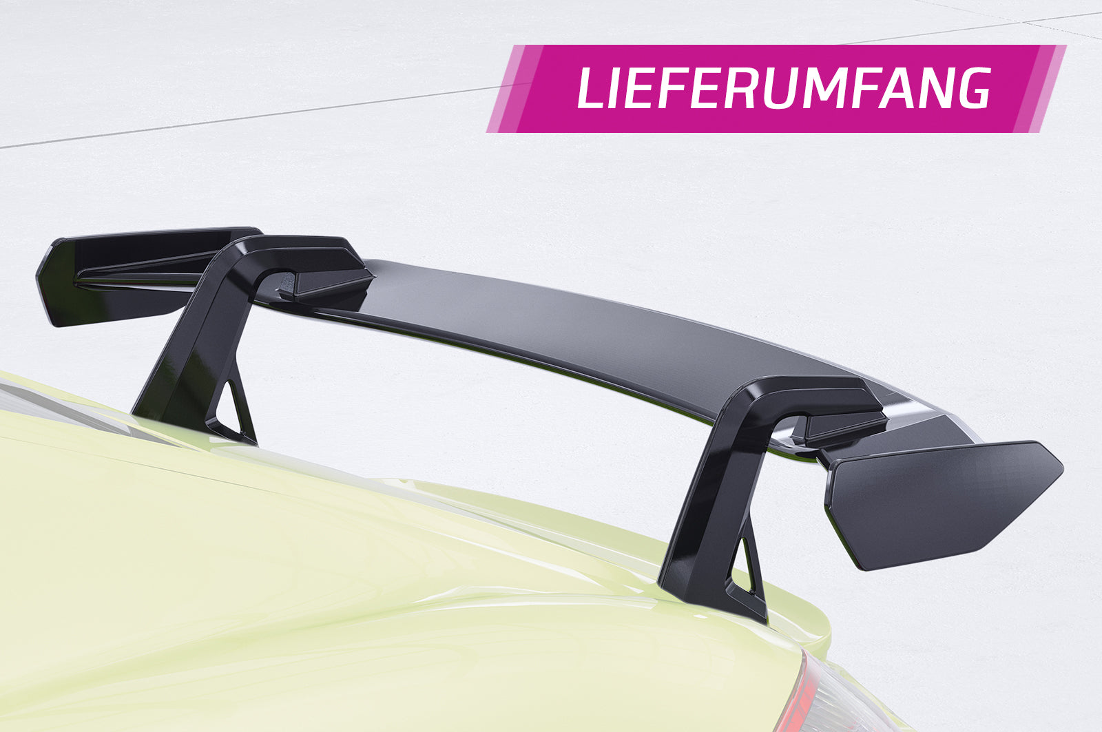 CSR Schwanenhals Heckflügel mit ABE für Porsche Cayman 987c SHF029-D02-F002-F-L Design 2
