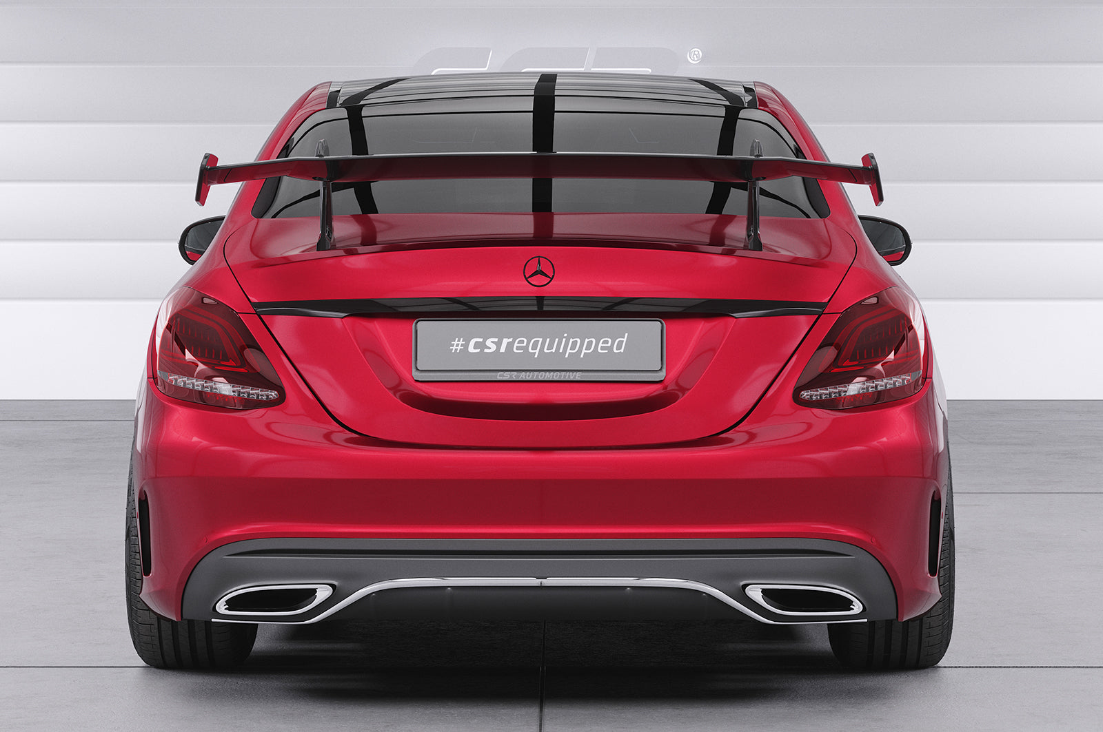 CSR Schwanenhals Heckflügel mit ABE für Mercedes-Benz C-Klasse (W205) Limousine SHF031-D02-F002-F-L Design 2