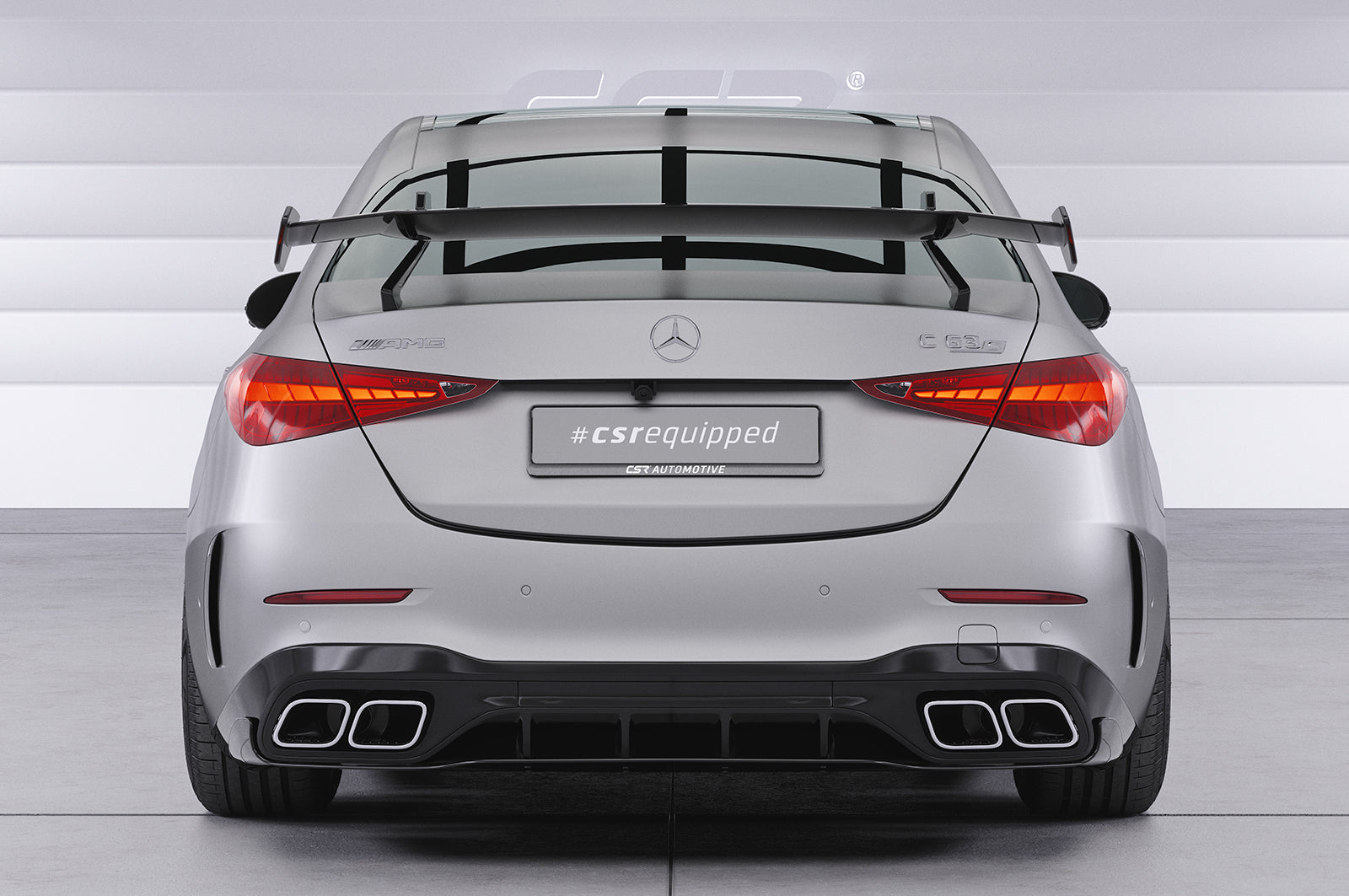 CSR Schwanenhals Heckflügel mit ABE für Mercedes-Benz C-Klasse (W206) Limousine SHF032-D01-F002-F-L Design 1