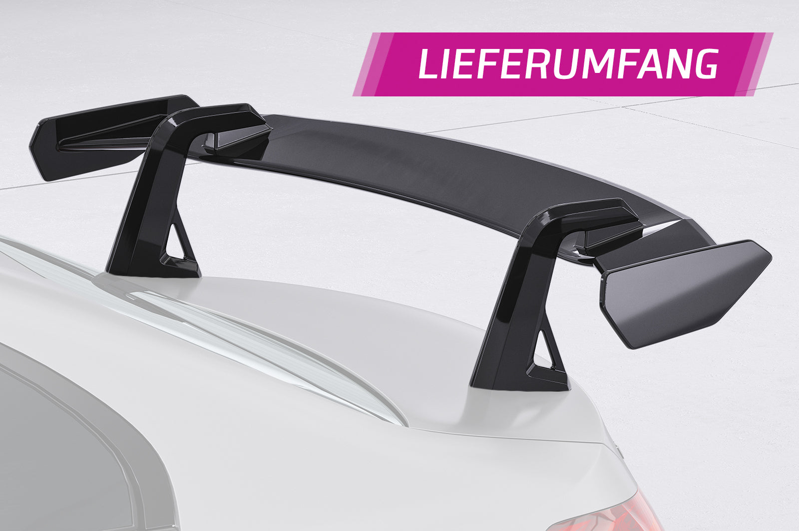 CSR Schwanenhals Heckflügel mit ABE für Mercedes-Benz C-Klasse (W206) Limousine SHF032-D02-F002-F-L Design 2