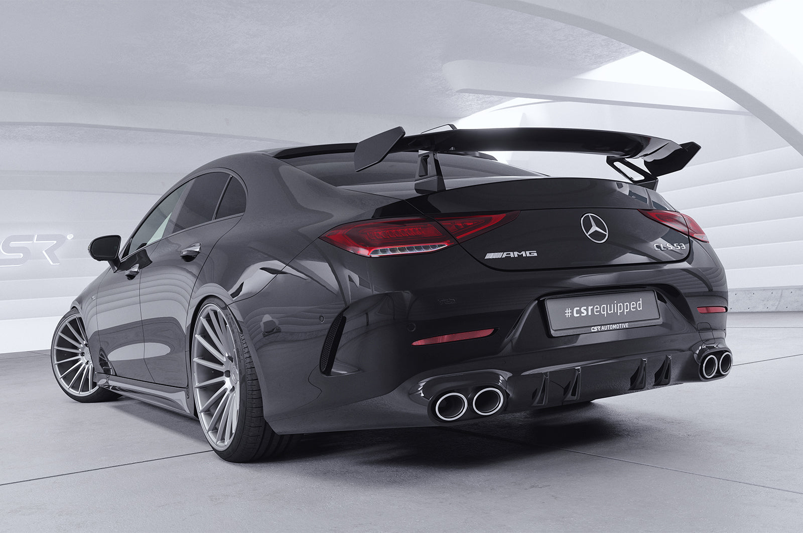 CSR Schwanenhals Heckflügel mit ABE für Mercedes-Benz CLS C257 Limousine SHF033-D01-F002-F-L Design 1