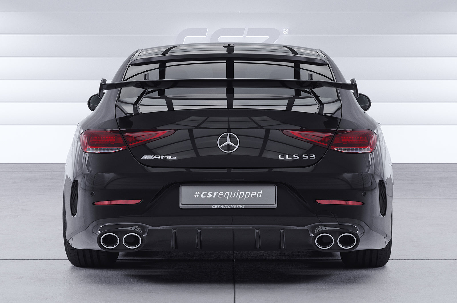 CSR Schwanenhals Heckflügel mit ABE für Mercedes-Benz CLS C257 Limousine SHF033-D01-F002-F-L Design 1