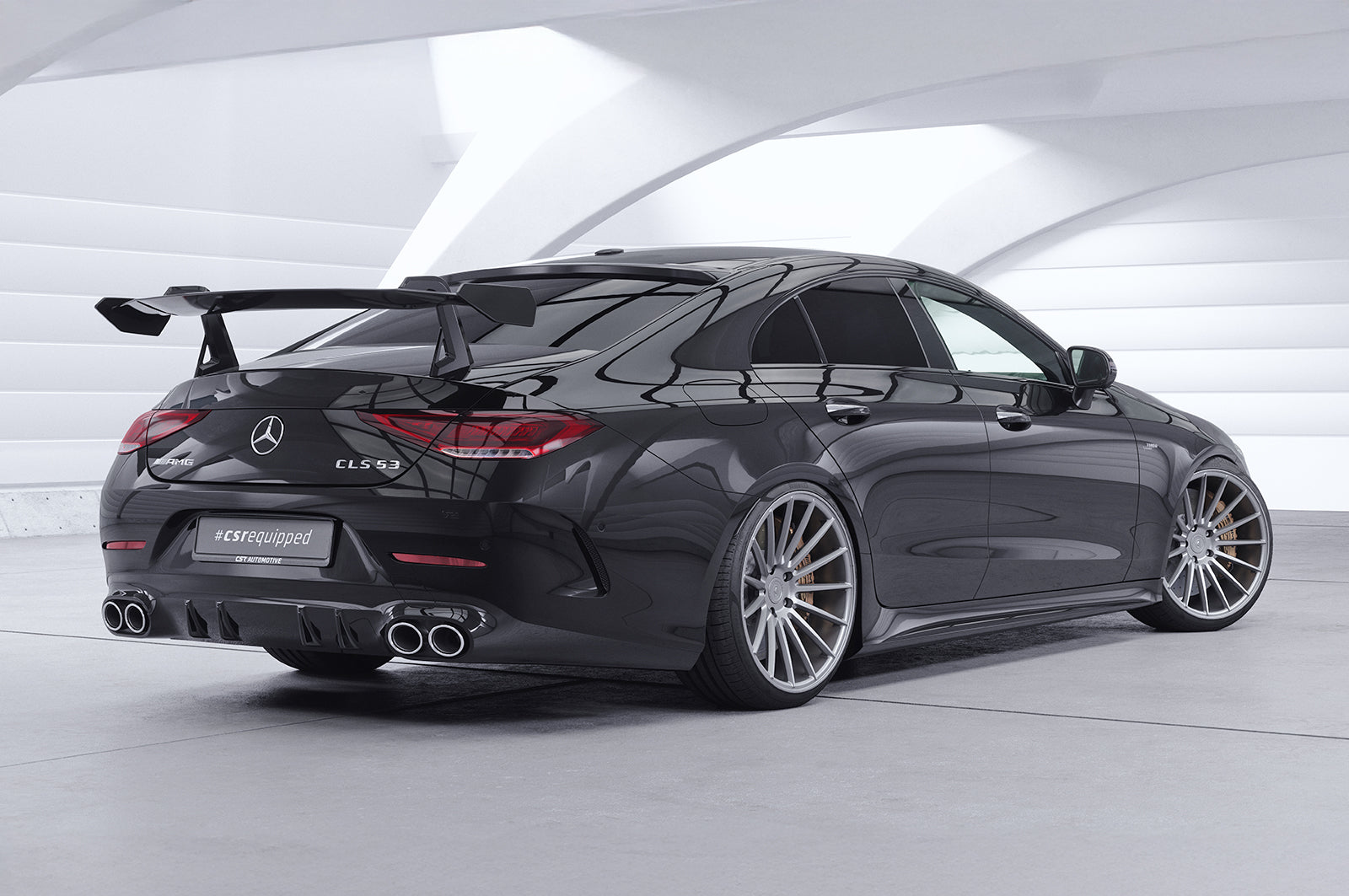 CSR Schwanenhals Heckflügel mit ABE für Mercedes-Benz CLS C257 Limousine SHF033-D02-F002-F-L Design 2
