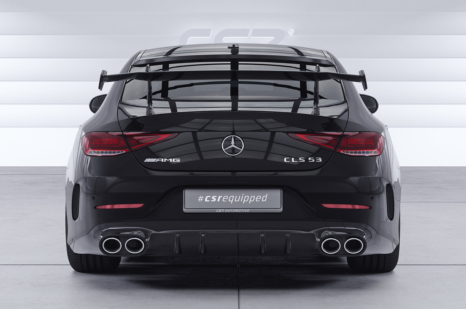 CSR Schwanenhals Heckflügel mit ABE für Mercedes-Benz CLS C257 Limousine SHF033-D02-F002-F-L Design 2