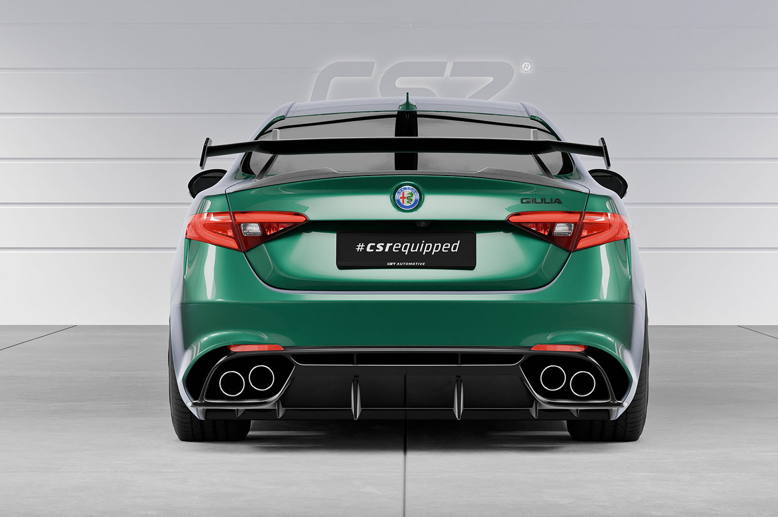 CSR Schwanenhals Heckflügel mit ABE für Alfa Romeo Giulia (Typ 952) Quadrifoglio SHF036