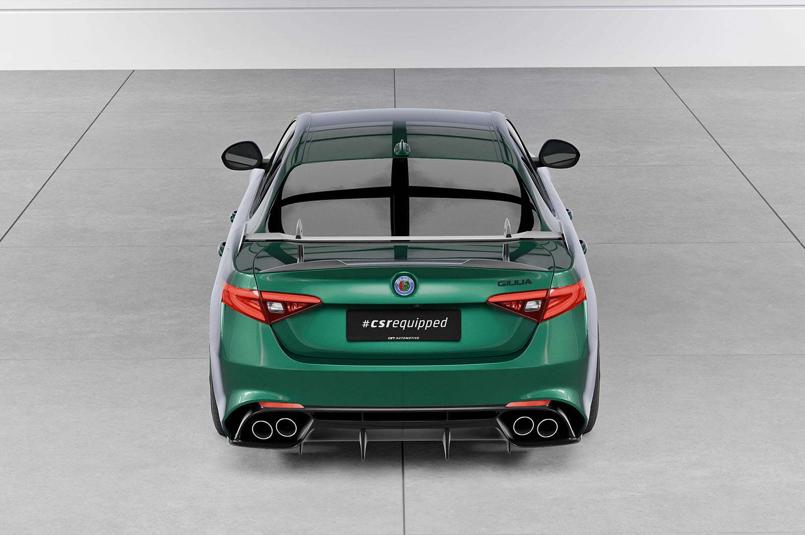 CSR Schwanenhals Heckflügel mit ABE für Alfa Romeo Giulia (Typ 952) Quadrifoglio SHF036-D02-F002-F-L Design 2