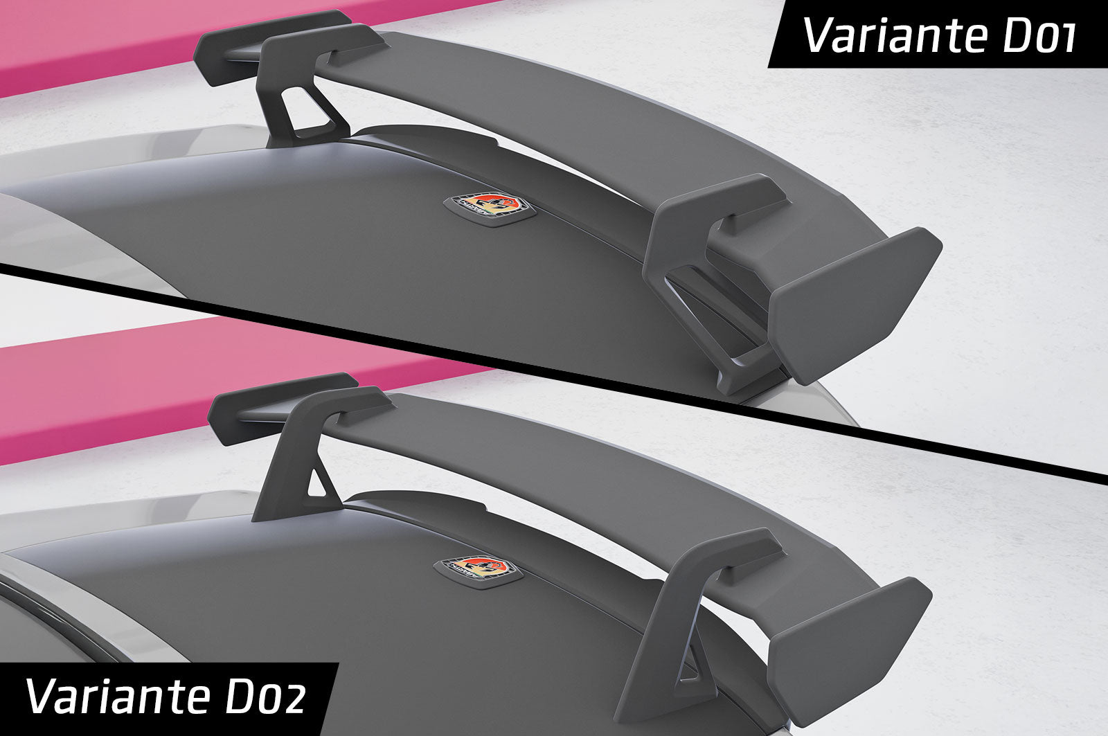 CSR Schwanenhals Heckflügel mit ABE für Fiat 124 Spider SHF037