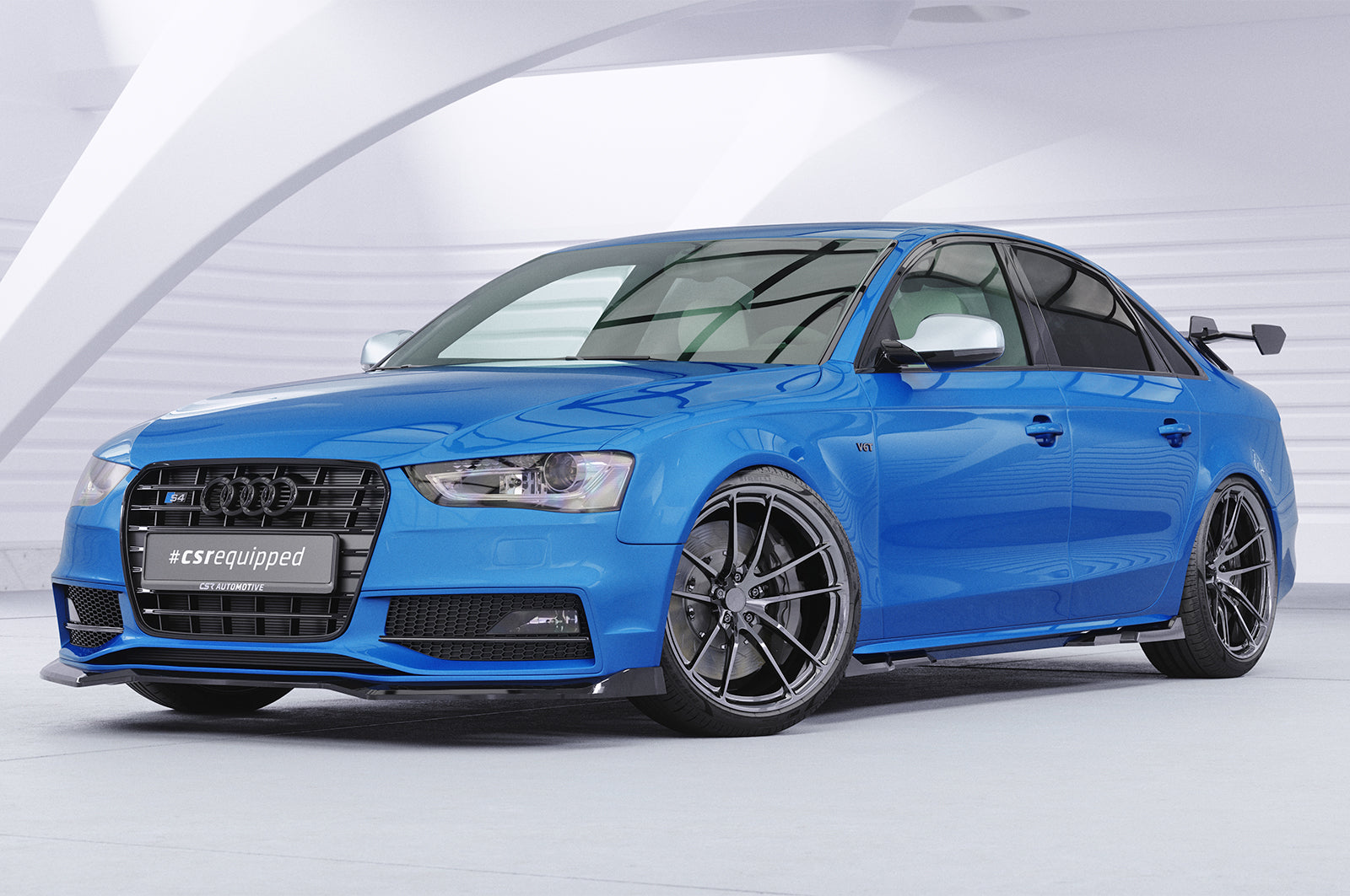 CSR Schwanenhals Heckflügel mit ABE für Audi A4 / S4 B8 (Typ 8K) Limousine SHF041-D01-F002-F-L Design 1