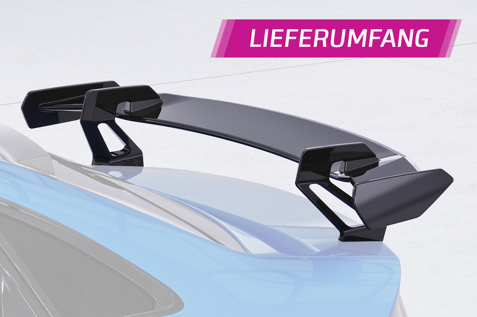 CSR Schwanenhals Heckflügel mit ABE für Audi A4 / S4 B8 (Typ 8K) Limousine SHF041-D01-F002-F-L Design 1