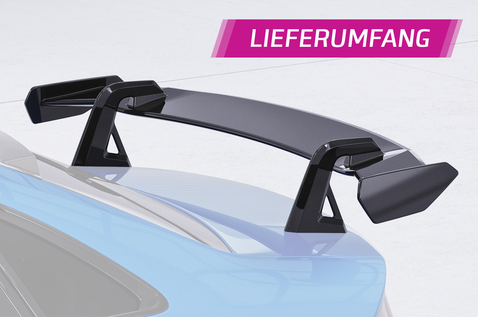 CSR Schwanenhals Heckflügel mit ABE für Audi A4 / S4 B8 (Typ 8K) Limousine SHF041-D02-F002-F-L Design 2