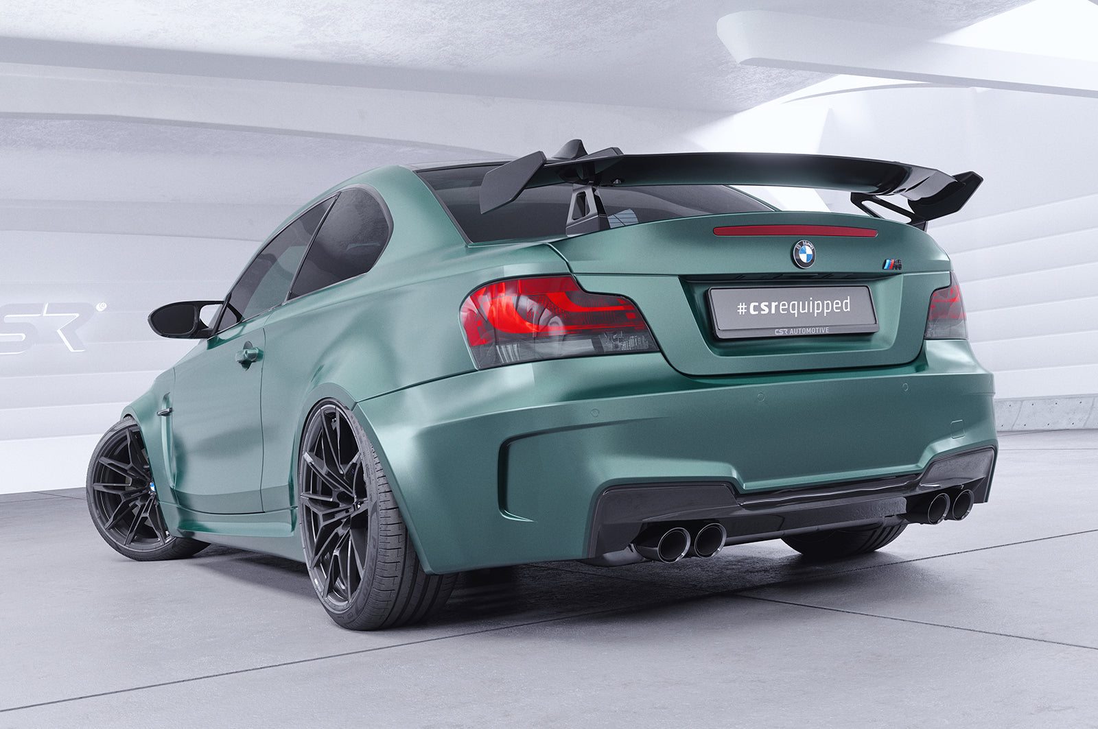 CSR Schwanenhals Heckflügel mit ABE für BMW 1er / M1 E82 Coupe SHF043