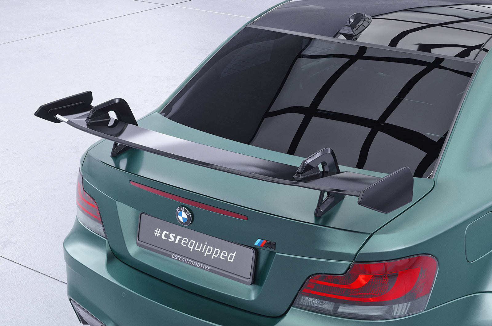 CSR Schwanenhals Heckflügel mit ABE für BMW 1er / M1 E82 Coupe SHF043